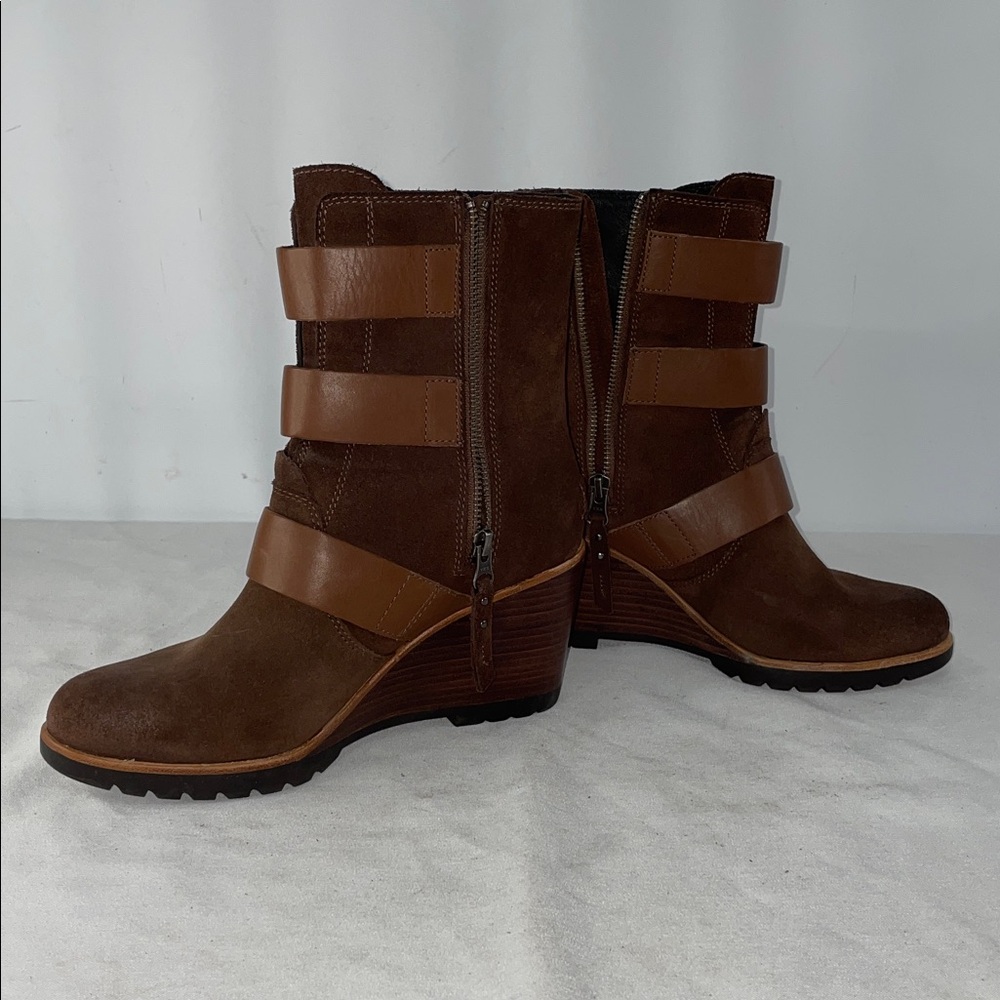 SOREL AFTER HOURS WEDGE BOOT IN BROWN SUEDE FTL-10-274 - Picture 11 of 11